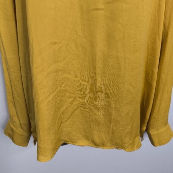 Anthropologie Dolan Steinbeck Back Gold Mustard Preppy Tennis Prep Chic Tunic M - Picture 6 of 10